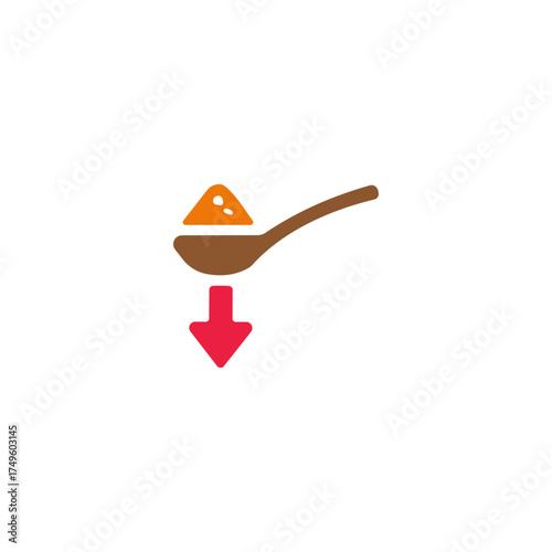 Diet icon logo flat vector design