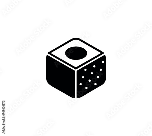 Sushi roll vector illustration symbolizing Japanese cuisine seafood dish perfect for restaurant branding menu design packaging and Asian food culture promotional materials