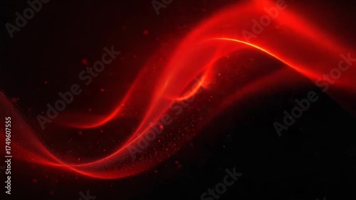 Abstract Red Light Trails on Black Background - Dynamic Energy and Modern Design.