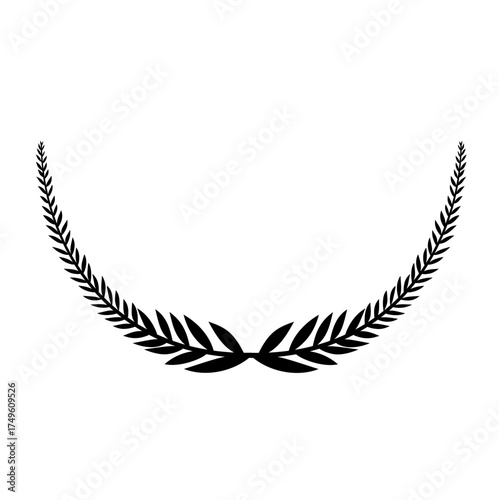 Hand drawing laurel wreaths and branches