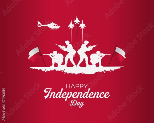  Poland Independence Day. 31 October. Holiday concept. Template for background with banner, poster and card. Vector illustration.