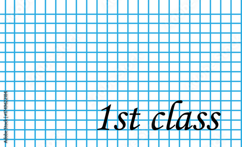 1st grade text notebook in a cage background,