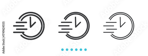 Fast Forward Time Icon. Thin line icon vector
