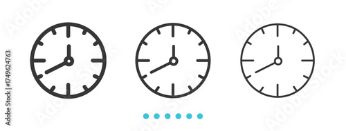 O'clock Icon. Thin line icon vector