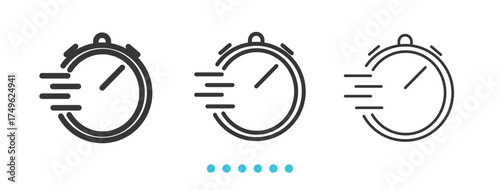 Fast Forward Time Icon. Thin line icon vector