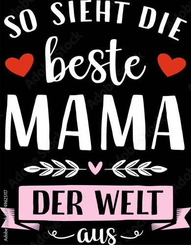 Beste Mama Mutter lustige Vektorgrafik Oma