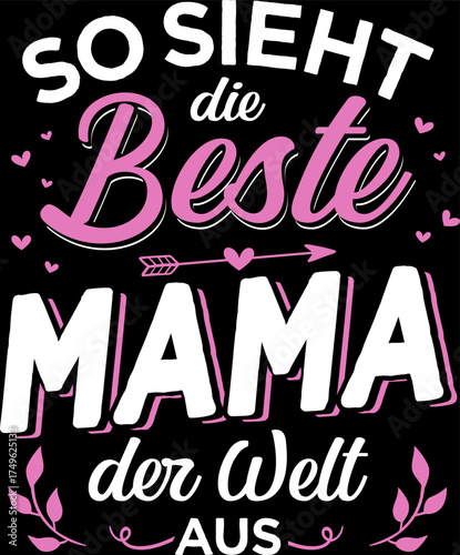 Beste Mama Mutter lustige Vektorgrafik