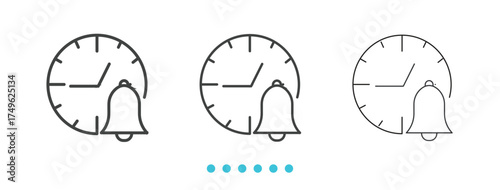 O'clock Icon. Thin line icon vector