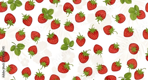 Strawberry Delight - A Vibrant Pattern of Fresh Berries.