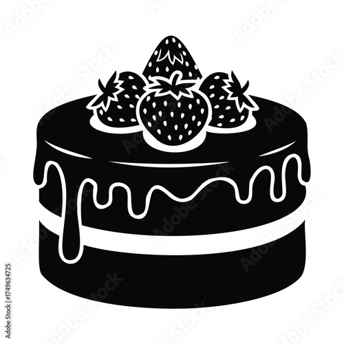 Chocolate cake with strawberries strawberry dessert