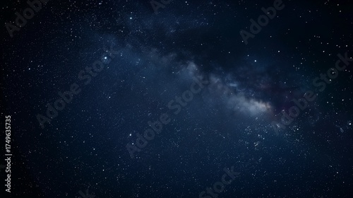 Deep night sky full of stars, cosmic galaxy background, minimalist celestial view.