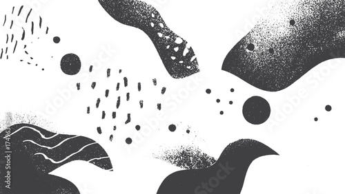 Grunge background with abstract dust grain and trendy defect shape texture pattern 
