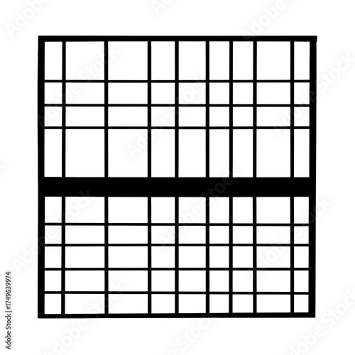 3d icon of abstract geometric grid pattern, isolated on transparent background