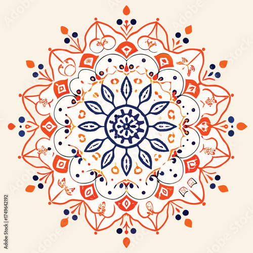 Mandala art design floral pattern decorative ornament circle graphic art eps silhouette