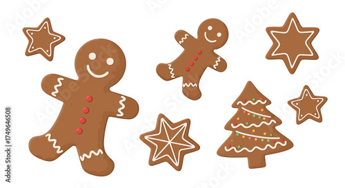 Christmas gingerbread cookies and festive treats ideal for holiday baking and seasonal celebrations