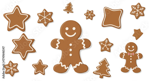 Christmas gingerbread cookies and festive treats ideal for holiday baking and seasonal celebrations