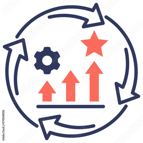 Continuous Improvement Mixed Icon
