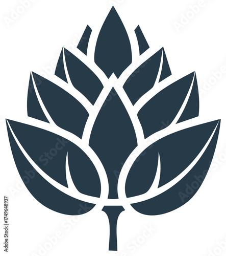 Craft Beer Hop Icon, Brewing Plant Illustration, Hops Flower Vector Design