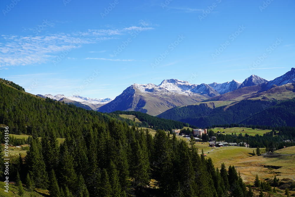 Fototapeta premium Arosa ist wunderschön in allen Farben