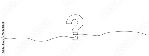 One line drawing of question mark icon vector. branding, creative problem solving symbol. vector illustration.