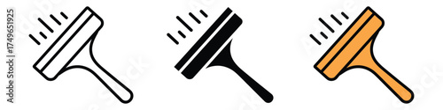 Window squeegee icon vector. efficiency and pristine results for commercial, home use symbol. vector illustration.