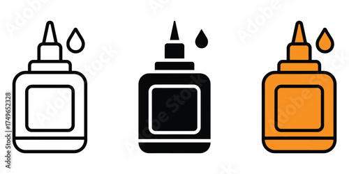 Glue bottle icon vector. creative designs and educational resources symbol. vector illustration.