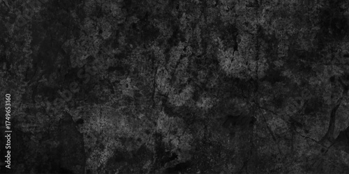 Dark cement wall in retro concept gray grunge concrete black wall, old wall texture cement dark black gray background,  texture for show or advertise or promote product and content on display. 