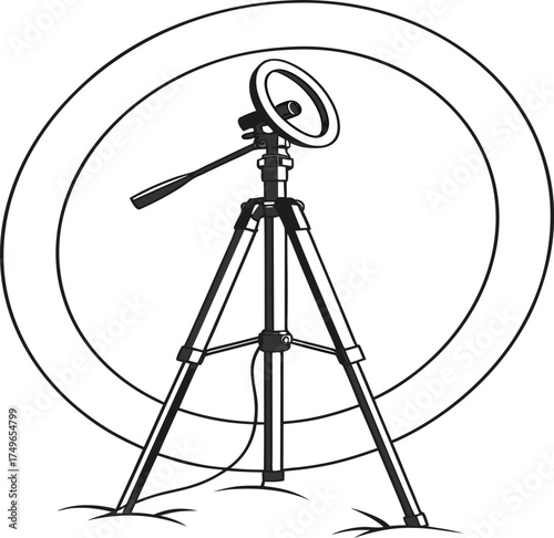 tripod silhouette vector