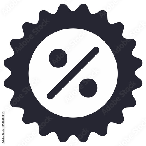 Percentage Symbol Icon, Discount, Promotion, Sale, Graphic Element, Price Off, Rebate, Special Offer, Reduction