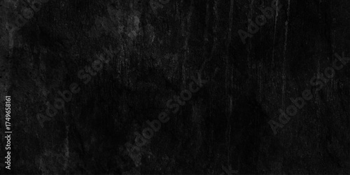 old black wall background texture, illuminated by sun ray close up of dark graphite surface for modern background, dirty dark raw cement wall texture and background, 