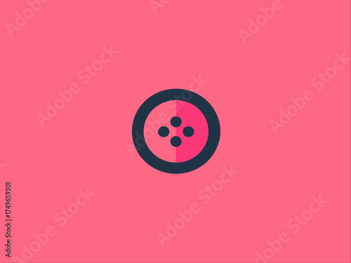 Minimalist button logo design for fashion brand