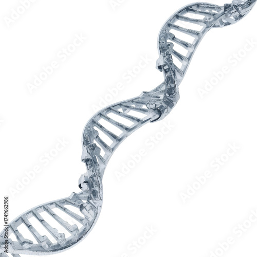 dna strand 3d render