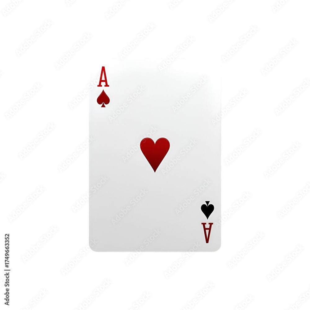 Obraz premium ace of hearts on black