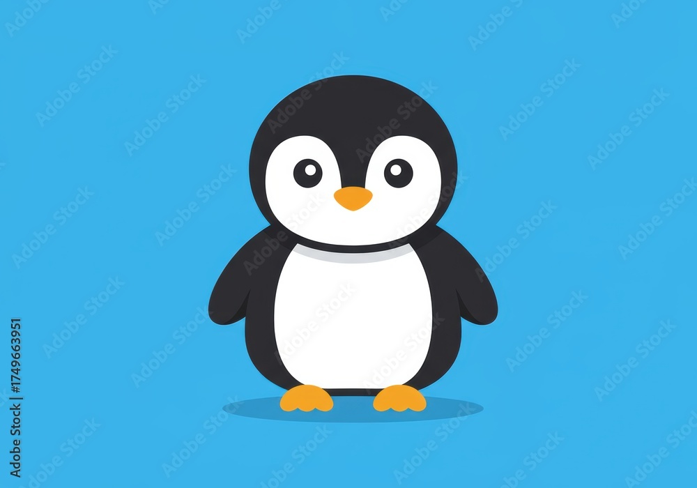 Fototapeta premium Cute Cartoon Penguin