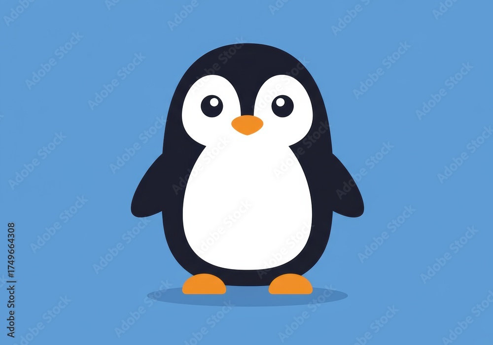 Fototapeta premium Cute Cartoon Penguin