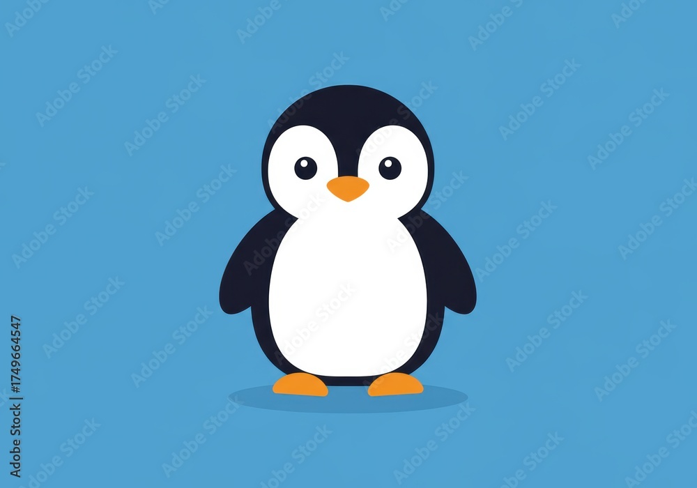 Naklejka premium Cute Cartoon Penguin