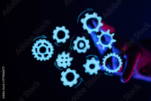 Abstract image of gears, sy...