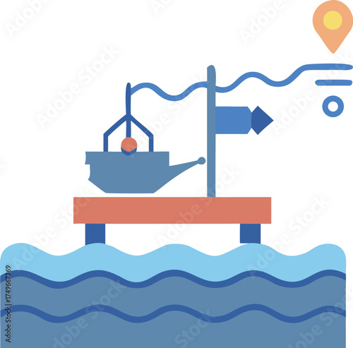 Explore the depths diving location icon diving spot map marker location eps silhouette