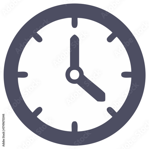 Clock face icon showing time passing, simple design for concepts like time management