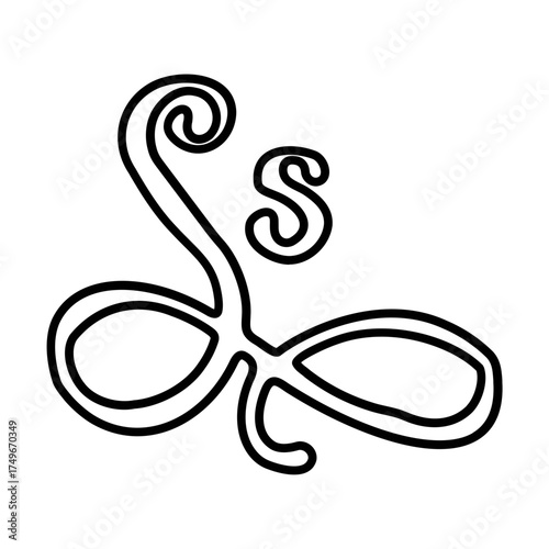 Capital and small S alphabet icons