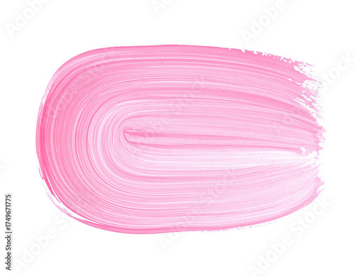 Pink paint stroke on black background
