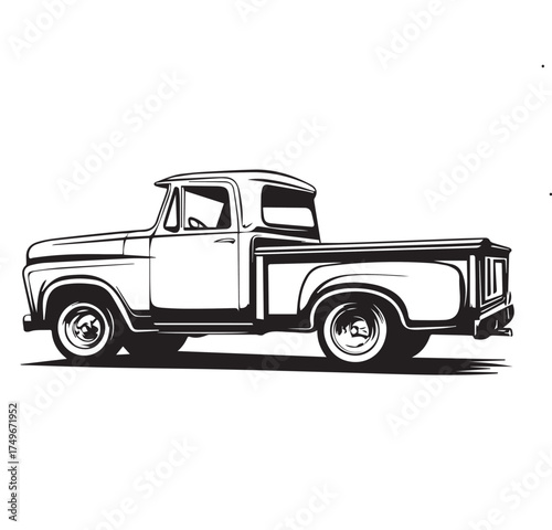 old truck vector