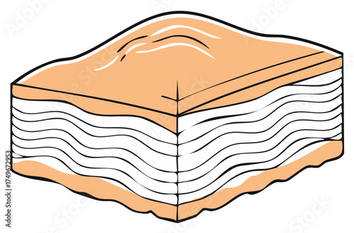 Baklava Stacked Pastry Layers Sweet Dessert Honey Syrup Filo Dough Traditional Middle Eastern Treat