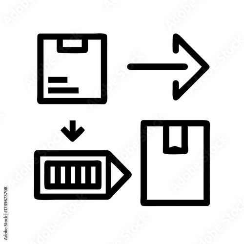 Packages being moved and processed