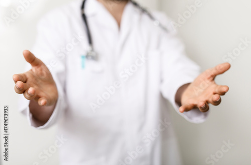 A medical professional exte...