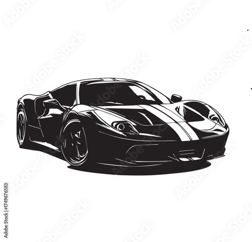 sports car isolated on white