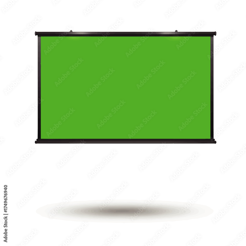 Obraz premium Portable Green Screen for Video Production and Chroma Keying.