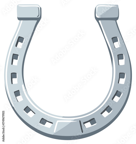 Horseshoe Silver Metal Luck Symbol Icon Talisman Horseshoe Horse Luck