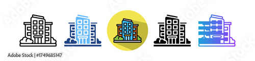 Office Building multiple icon