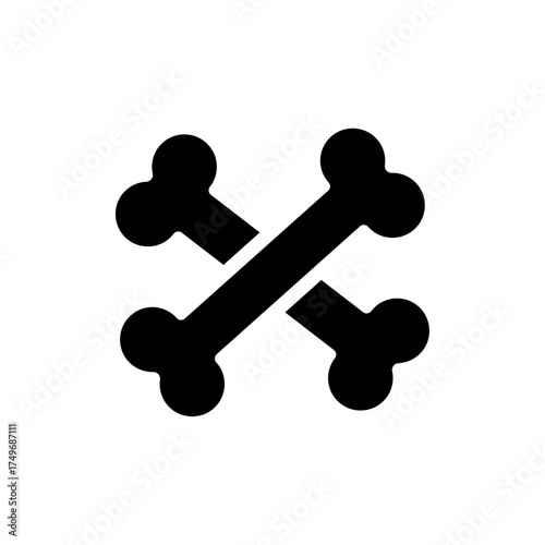
An illustration of a black icon of a Halloween holiday attribute on a white background